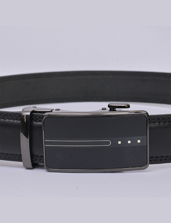 Men's Black Microfiber Ratchet Belt – EenaCrafts